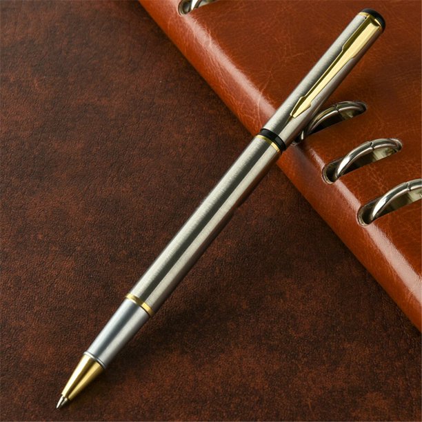 Luxury Metal Business Office Ballpoint Pen Black Ink Gel Pen 0.5mm Classical Signature Pen Student Stationery Pens For Writing He Qiyong unisex
