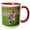 Red/White, variant on 3drose, Grey Kangaroos, Queensland, Australia - Au01 Mgl0068 - Miva Stock, 11oz Two-tone Green Mug