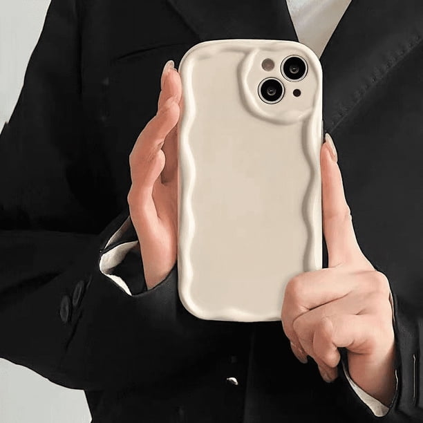 Adecuado para iPhone 15 Funda para teléfono móvil con patrón de crema Apple 14 Transparente 12 Silicona suave 7P Material suave anticaída XR Simple