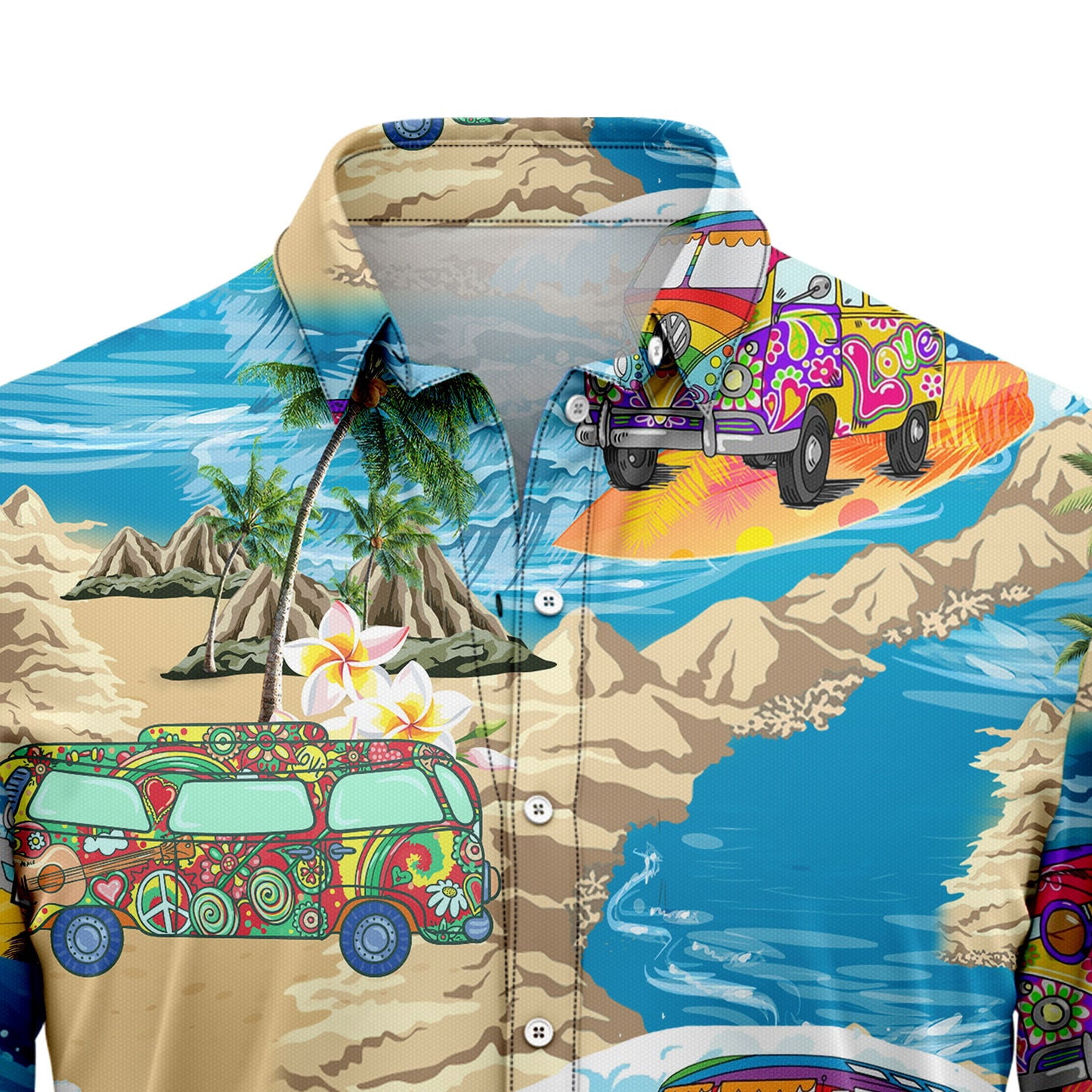 Hippie Bus Aloha Hawaiian Shirt