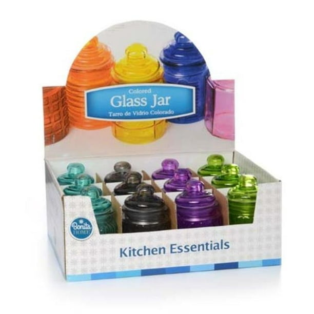 DDI 2329840 Colored Glass Jar Assorted Case of 48
