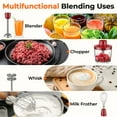 thumbnail image 6 of Hand Blender, 5-in-1 Immersion Hand Blender,12 Speed Turbo Mode Stick Blender for Make Smoothie, Milk Shakes,Juice ,Sauces, 6 of 8