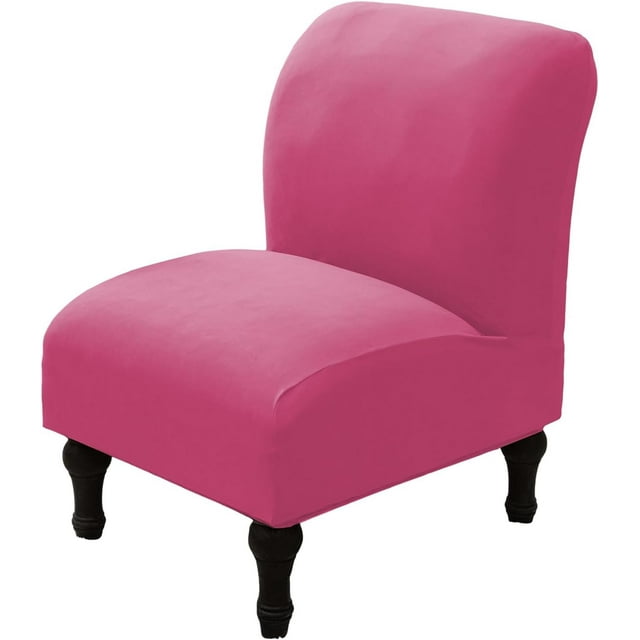 Armless Chair Slipcover Stretch Armless Accent Chair Cover - Removable Washable Furniture Protector for Living Dining Room - Slipper Chair Slipcover Without Arms, 1Pcs