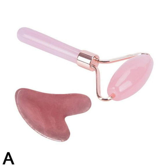 2pcs/Set Resin Face Massage Roller Set Gua Sha Scraper Board Face Lift Up Wrinkle Remover Gua Sha Massage Tool for Face