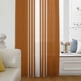 thumbnail image 6 of Burnt Orange White Stripe Sheer Curtains 45 Inches Long, Modern Rustic Vertical Striped Light Filering Curtains, Breathable Simi Curtain Privacy Drapes for Kitchen Bathroom Small Window Treatment, 6 of 9