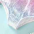 thumbnail image 7 of PatPat One Piece Swimsuits Toddler Girls Swimwear Sleeveless Gradual Plaid Graphic Bathing Suits, Pink, 5-6 Years, 7 of 7
