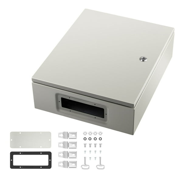 KFFKFF Steel Electrical Box 20” x 16” x 6” Electrical Enclosure Box, Carbon Steel Hinged Junction Box