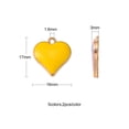 thumbnail image 3 of 1Bag 10Pcs 5 Colors Alloy Enamel Pendants Light Gold Heart Mixed Color 17x16x3mm Hole: 1.6mm 2pcs/color, 3 of 6
