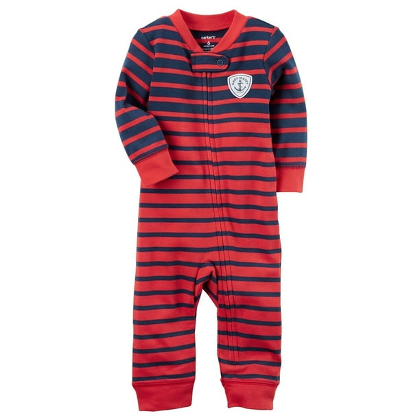 Carter's Baby Boys' Cotton ZipUp Footless Sleep & Play, Newborn