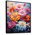 thumbnail image 2 of Designart "pasture Zinnia Carousel" Floral & Botanical Floater Framed Canvas Print, 2 of 7
