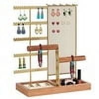 QILICHZ Jewelry Holder Organizer 7-Tier Jewelry Organizer Stand Earring Holder Organizer Gold
