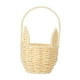 thumbnail image 2 of Cesta de Pascua con forma de conejito, cesta de flores con asa, vacía, decoración de Pascua, huevo de Pascua Amarillo, 2 of 9