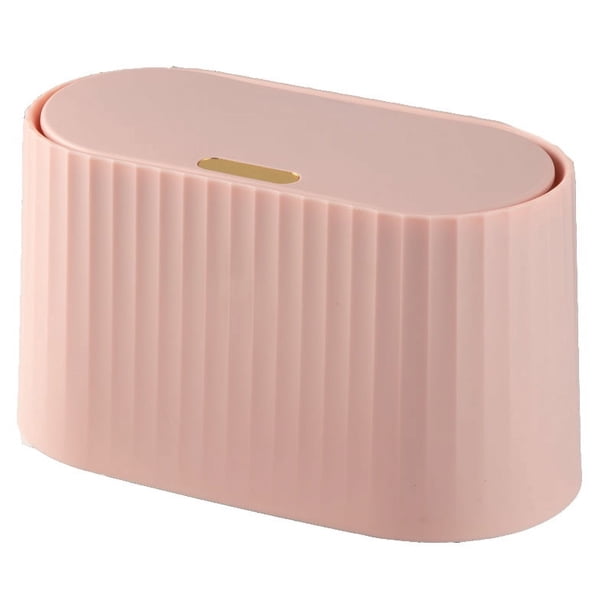 Bote de basura de escritorio Tapa de prensa Bote de basura Micron Tocador Escritorio de sala de estar Baño Bote de basura de cocina