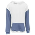 thumbnail image 7 of Mercatoo Girls Color 𝐁lock Hoodies Long Sleeve Cute 𝐏reppy Lightweight Pullover Sweatshirt with Pocket Cotton Loose Solid Tops, 7 of 7
