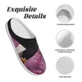 thumbnail image 5 of Lsque Flower Bald Eagle Pattern Womens Comfort Cotton on Scuff With Memory Foam and Anti-skid Sole Slipper-46/47, 5 of 7