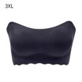 thumbnail image 1 of Sujetador sin tirantes reunido Sujetador antideslizante de talla grande Ropa interior superior de tubo fino para vestido de novia, Negro, 3L Advancent AP001172-13B, 1 of 7