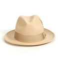 thumbnail image 3 of Montique Beige Lightfelt 2 1/2 Inch Wide Brim Wool Felt Pinch Hat H-60, 3 of 5