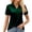 Dark Green #44, variant on Womens Polo Shirts V Neck Solid Color Causal Tops Short Sleeve Collared Dressy Shirts Work Baggy Workout Athletic Uniform Red 2XL