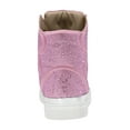 thumbnail image 3 of J75 by Jump Sestos Pink Textile Upper Light Weight Stylish Lace-up Matching Rhinestone Jewels High-top Fashion Sneakers Walking Sneakers for Men 12, 3 of 6