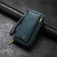 thumbnail image 4 of Decase Case iPhone 14 6.1" 2022, Vintage Durable c Zipper Wallet Card Slots Flip Kickstand Crossbody Lanyard Slim Magnetic Drop-resistnt Slim Luxury Fashion Convenient Case for Girls & Women, Blue, 4 of 9