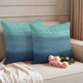 thumbnail image 6 of Outdoor Pillow Covers 16x16 Set of 2, Teal Blue Ombre Waterproof Patio Throw Pillow Covers for Couch Sofa Chair, Modern Abstract Art Texture Decorative Pillowcases for Throw Pillows, 6 of 9