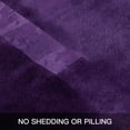 thumbnail image 3 of Throw Blanket, Fuzzy & Plush Warm Fleece Blanket, Twin Size Dark Purple Blankets for Couch Beds, Washable Soft Blankets for Women, 60" x 80", 3 of 9