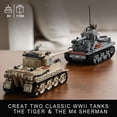 thumbnail image 2 of Kit de construcción para tanques del ejército de la Segunda Guerra Mundial, German Tiger y American M4, 2 of 8