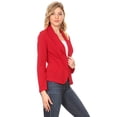 thumbnail image 2 of Women's Casual Office Work Long Sleeve Open Front Blazer Jacket, 2 of 5