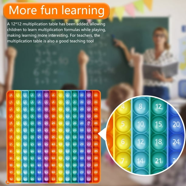 Pop It Tablas De Multiplicar | Juguete Sensorial 2 En 1 De Sumas Y Multiplicaciones | Aprende Matemáticas Jugando Con Pop Bubble Fidget