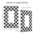 thumbnail image 5 of Kll Black And White Checkerboard Wall Plate,Gloss Finish,Standard Size 1 - 5" X 3", Polycarbonate Thermoplastic,Electric Receptacle Plug Covers, 5 of 8