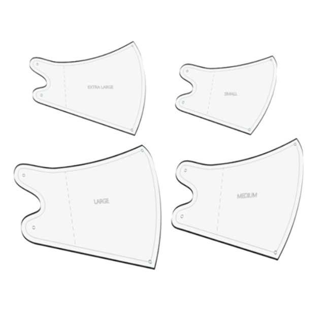 1 Ensemble de Masque Facial en Acrylique, Guide de Couture Transparent, Divers Types Type B