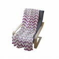 thumbnail image 4 of Pale Pink Soft Flannel Fleece Throw Blanket, Chevron Zigzag Pattern Twisted Parallel Lines in Vibrant Tones Graphic, Cozy Plush for Indoor and Outdoor Use, 50" x 60", Magenta White, by Ambesonne, 4 of 6