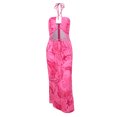 thumbnail image 1 of Franhais Women Long Dress, Lacing Halterneck Hollowed Backless Flower Print Summer Party Beach Slit Dress, 1 of 9
