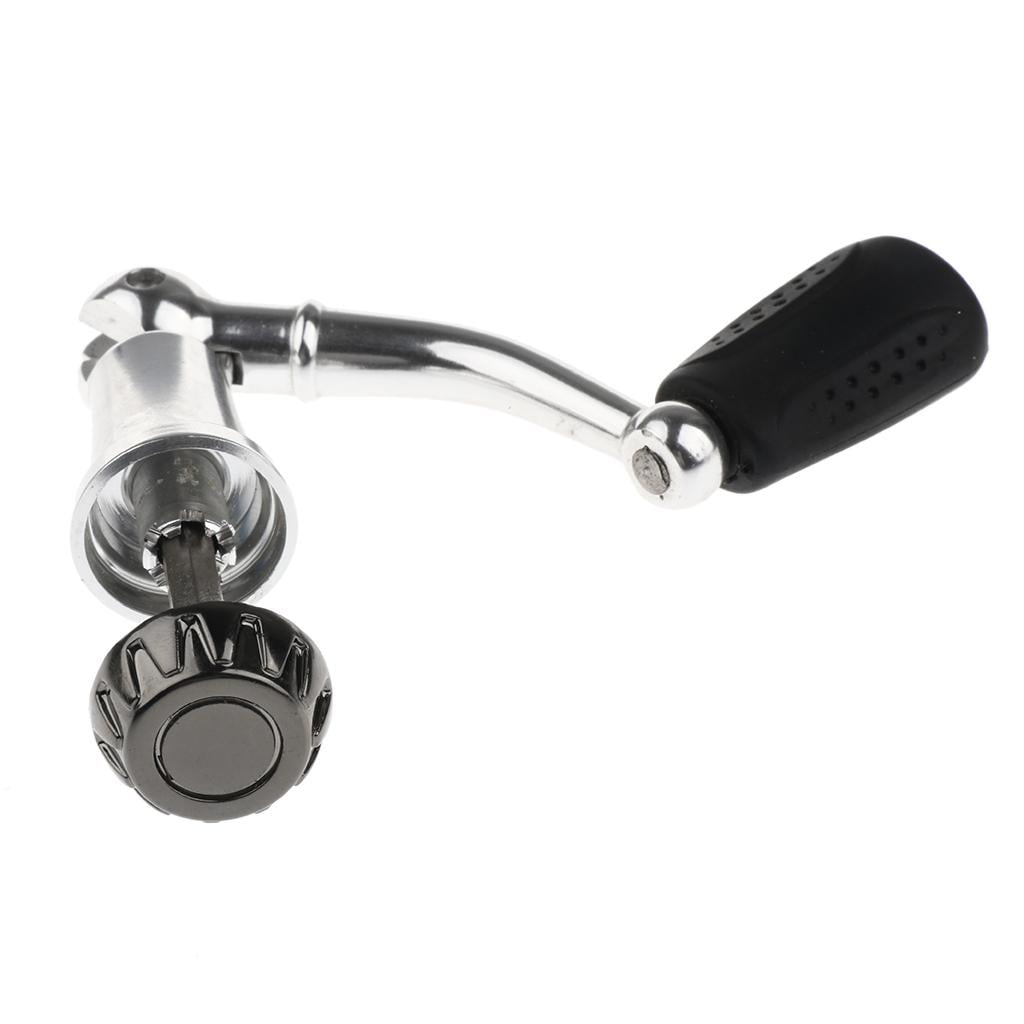 Aymzbd Fishing Reel Handle with Knob Foldable Handle Grip for Reel Silver S