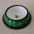 thumbnail image 1 of Cuenco para perros con forma de hueso verde y blanco, 1 of 5