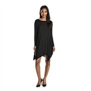 Olive & Oak Women's Long Sleeve Novelty Swing Dress, Black, Small