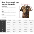 thumbnail image 5 of Gukieu Apocalyptic Skull Soldier Print Men's Short-sleeved Shirts, Button-down Lapel Hawaiian Shirts, T-shirts, Beach Vacation Summer Casual Wear,Small, 5 of 7