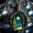 thumbnail image 3 of Decoraciones de Árbol de Navidad Decoración de Árbol 2D Decoración Colgante Redonda Decoraciones Colgantes de Navidad, 3 of 4