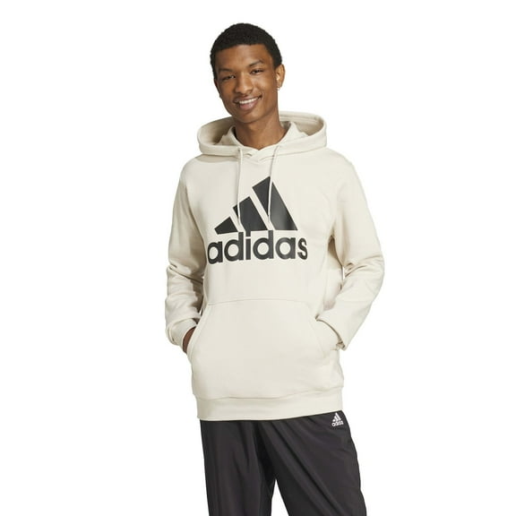 Men's adidas Essential Big Logo Fleece Hoodie Color: Alumina Size: L