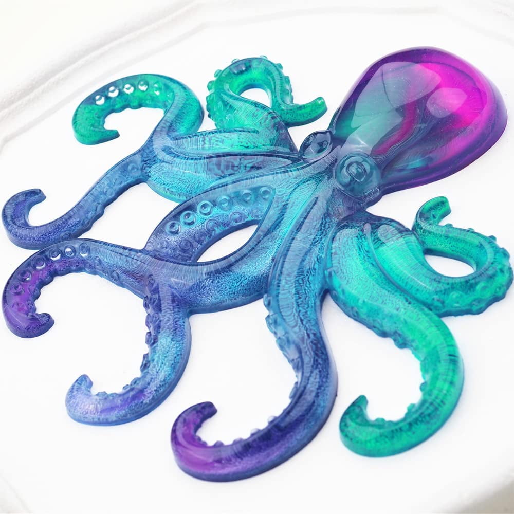 Large Octopus Resin Molds, Silicone Ornament Mold for Epoxy Casting, Animals Display Mould for DIY Resin Crafts, Wall Hanging Home Decor Halloween Christmas Gifts