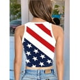thumbnail image 6 of Color Cosplay American USA Flag Crop Tank Tops for Women T Shirt Patriotic 4th of July Vest Tops GA123-1012 XL, 6 of 7