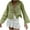Green#/001, variant on Women's Tie Front Top, Bow Linen Shirt for Summer, White Y2K Long Sleeve Blouse, Lace Up Ruffle Babydoll Tunic, Cute Going Out Top White#/001 M
