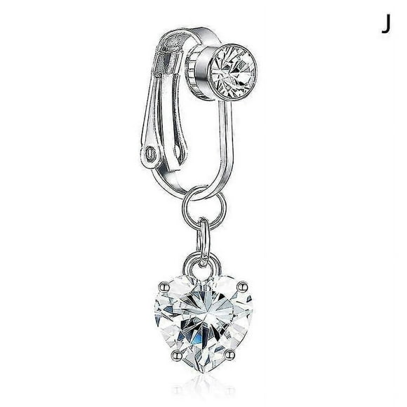 1pc Fake Belly Button Ring Fake Clip On Belly Piercing Non Piercing Navel Ring