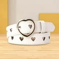 thumbnail image 3 of Ceinture en Cuir PU pour Femmes Sangle de Taille Réglable pour Pantalon Robe de Soirée Blanche, 3 of 9