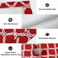 thumbnail image 6 of Outdoor Rug 3x5 ft Red Moroccan Stripes Outdoor Large Area Rug Non Slip Rubber Geometric Floral Front Door Mat RV Rug Camping Carpet Patio Outdoor Rugs for Backyard Balcony Deck Porch Indoor, 6 of 9