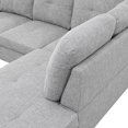 thumbnail image 4 of L Shaped Sectional Couch, Linen 3-Piece Couch Living Room Sofa Set, Modern Living Room Furniture Sets, 4 of 6
