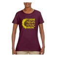 thumbnail image 2 of Wild Bobby, I'm Sunshine Mixed With A Little Hurricane , Inspirational/Christian, Women Graphic Tee, Maroon, 3X-Large, 2 of 5
