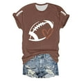 thumbnail image 4 of Football T-Shirts for Women Football Bow Graphic Short Sleeve Crew Neck Tees Game Day Gifts Fashion Loose Tops, 4 of 4