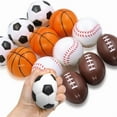 thumbnail image 2 of 5 PCS Elastic PU Sponge Ball Basketball Football Baseball Tennis Rugby Footdall Mini Decompression Ball Release Pressure Toy, 2 of 9