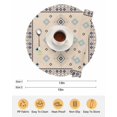 thumbnail image 6 of 13 Inch Round Placemats Set of 4, Boho Geometric Non Slip Heat Insulation PP Table Mats, Retro Rustic Chic Ethnic Abstract Patterned Washable Place Mats for Kitchen Dining Party Table Decor, 6 of 7